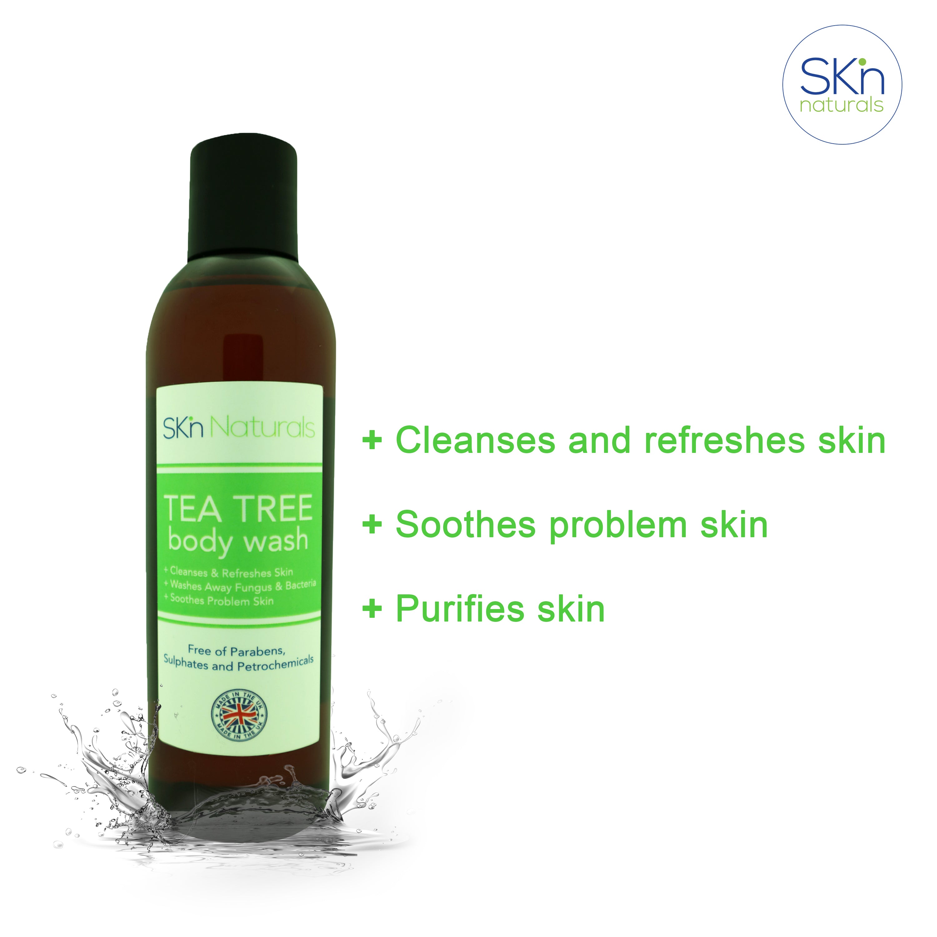 Antifungal Soap with Tea Tree Oil - 100% Natural Shower Gel & Body Wash - Kills Bacteria - Relieves Acne, Odour, Ringworm, Jock Itch, Nail Fungus & Athlete's Foot, - Soothes Dry & Itchy Skin